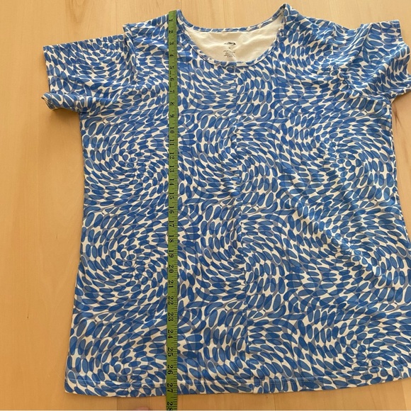 SPORTEK Plus Size 1X abstract floral tee shirt. 95% cotton, 5% Spandex. - Picture 7 of 9